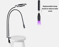 Bulu mata lampu LED Uv dengan cincin, cahaya UV lem bulu mata Gel cepat berkembang dengan dasar roda tambalan UV bulu mata profesional
