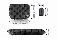 Coussin de Stade Gonflable Léger et Imperméable 4 Saisons, Matelas Portable à Nid d'Abeille pour Voyage et Pique-nique