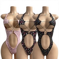 Ensemble Exotique Haut de Gamme pour Femme ELITES avec Strass, Body de Pole Dance Sexy pour Spectacle
