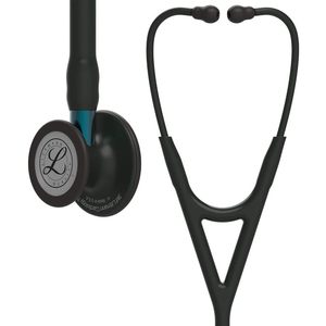 Estetoscopio <span class=keywords><strong>Littmann</strong></span> <span class=keywords><strong>Cardiology</strong></span> IV, 6201, Tubo negro, estetoscopio negro, tallo azul, 3M, 6201 - Product Image 1