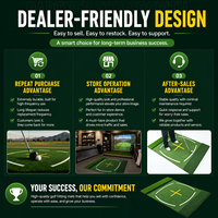 Grand tapis d'entraînement de golf 6x4 pieds 3-en-1 avec zones Fairway, Rough et Tee, base antidérapante en EVA, logo personnalisé
