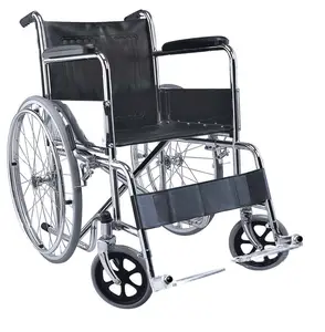 KJT601高品质残疾人折叠式钢轮椅