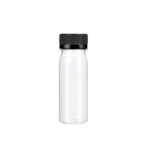Transparent Pet Beverage Bottle 250ml Screw Cap Cylinder Shape For Commercial Use - Product Image 1