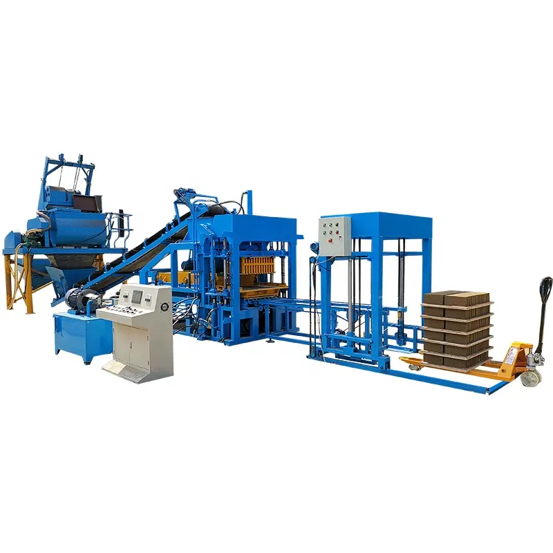 Cement brick molding machine Automatic QT4-15 USA Hot Cylinder concrete block machine for sale in miami