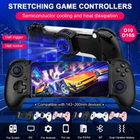Gamepad per Cellulare BSP-D10 con Doppia Vibrazione, Joystick Multifunzione Estensibile per Android, iOS, SWITCH, PC, PS3, PS4