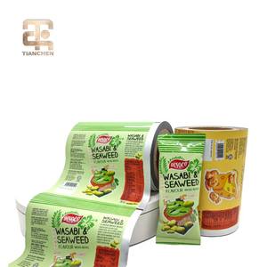 Rouleau de <span class=keywords><strong>film</strong></span> d'emballage frais imprimé par gravure en plastique PET laminé de feuille d'aluminium personnalisée pour fromage BBQ Curry <span class=keywords><strong>Wasabi</strong></span> Seaweed - Product Image 2