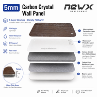 Panel & Papan Dinding 4x8, Panel Cladding Kristal Karbon PVC 5mm untuk Panel Dinding Dekoratif Interior