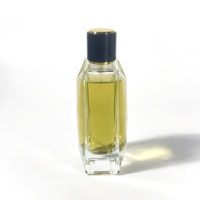 Flacon de parfum vide en verre transparent rectangulaire unique de 100 ml pour huiles essentielles, atomiseur de parfum, vaporisateurs, flacon de parfum de luxe