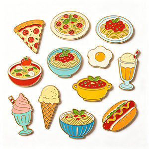 Custom 3D Metal Fridge Magnet Sushi Pizza Burger Food Personalized Wedding Shape Souvenir Gifts Kitchen Decor - Product Image 1
