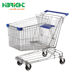Carrito de la compra de supermercado metálico de tamaño 210L Chapado en zinc personalizado con logotipo - Product Image 2