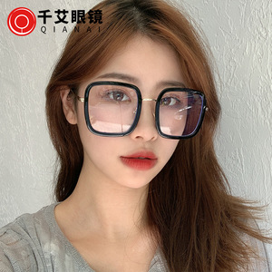 Gafas Qianai con Marco Cuadrado y Protección Anti Luz Azul, Lentes Extra Anchas de Acetato para Mujer, Modelo Taizhou T5 6081 - Product Image 1