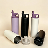 Gobelet isotherme à double paroi en acier inoxydable, garde au froid, portable, à ouverture étroite, pour la salle de sport et les voyages