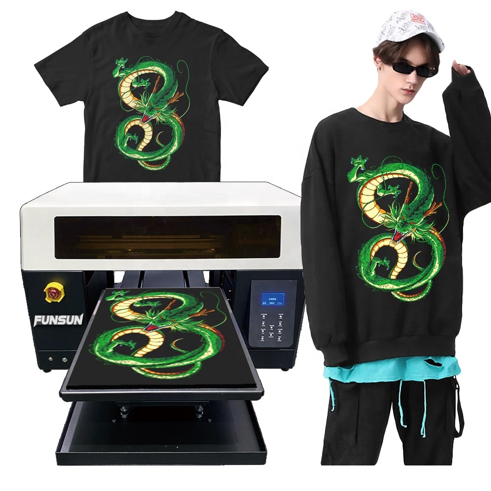 Funsun Fast Speed Industrial Double i3200 4720 Heads 38*50cm DTG Printer Custom T Shirt Printing Machine with Large Pallet
