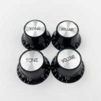 Guitar Accessories 4Pcs Set LP SG Electric Guitar Aluminum Top Speed Knobs 2T2V Volume Tone Potentiometer Control Knobs