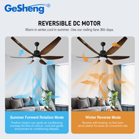 Ventilateur de plafond avec lampe 56 pouces, 5 pales en ABS, ventilateur de plafond LED avec télécommande, meilleur ventilateur de plafond avec lumières LED, style américain