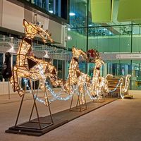 Décoration de Noël personnalisée pour l'extérieur, grand motif de cerf 3D, lumières LED, étanche IP65, nouveau design, cerf, élan, renne