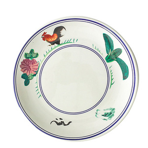 A5 Rooster <b>Melamine</b> Tableware <b>Plate</b>, Round Restaurant/Hotel Retro Creative Dinner <b>Plate</b>, Imitation Porcelain Dish <b>Plate</b>, Cold - Product Image 4