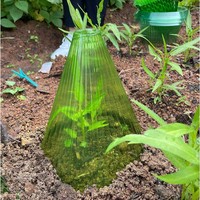 Cloches de jardín reutilizables verdes transparentes, cubierta de campana de planta, campana de invernadero, Cloches para protección contra caracoles de escarcha solar