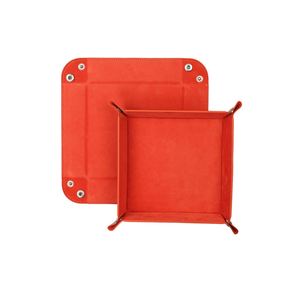 Caja rectangular enrollable de cuero sintético creativa, bandeja de almacenamiento de dados poliédrica personalizada para escritorio - Product Image 2