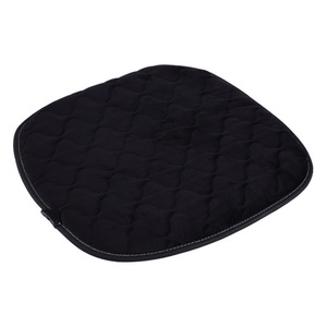 Coussin chauffant en peluche pour siège de voiture 12V 24V, électrique, pour berlines et camions, noir, connecteur d'alimentation USB, forme plate - Product Image 1