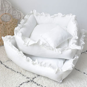 Cuccia di Lusso per Cani e Gatti, Morbida e Traspirante in Cotone PP, Tappetino Calmante Lavabile, Comodo Letto per Animali Domestici con Piccolo Motivo Stampato - Product Image 3