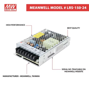 LRS-150-24 - 24V 6.5A 156W MeanWell SMPS แหล่งจ่ายไฟโลหะสำหรับระบบควบคุมอัตโนมัติ - Product Image 5