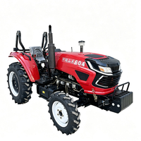 Diesel 50PS 4WD Kompakter Radtraktor für Kleinbauernhöfe, Obstgärten, Gewächshäuser und Gärten mit Frontlader und Rasenmäher, CE-zertifiziert