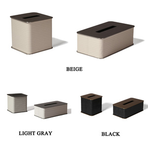 Caja de Almacenamiento de Lujo para Decoración del Hogar, Organizador de Escritorio, Caja de Pañuelos Multifuncional de Cuero para Cocina - Product Image 5