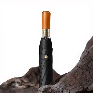 Paraguas Plegable UV Personalizado BSCI ALT de Tela Pongee, Apertura Automática, Regalos Empresariales, Mango de Madera, 12 Varillas, 97 cm de Diámetro - Product Image 1