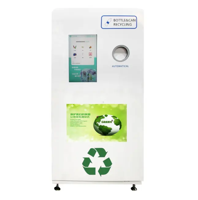 RVM банки и пластиковые бутылки Обратный торговый автомат переработан