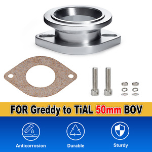 Adaptador de válvula de descarga con brida de 50 mm de aleación de aluminio para tipo S/RS a HKS, piezas de actualización para turbocompresor de coche - Product Image 5