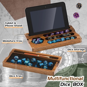Hot Selling Factory Direct Custom Clear Plastic PC Injection Molded Rectangle Portable Country Style USA Origin Dice <b>Rolling</b> <b>Box</b> - Product Image 3
