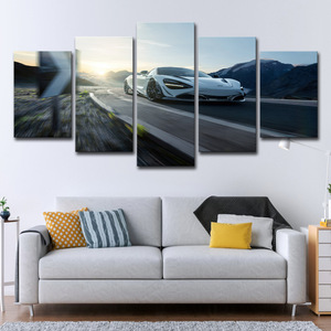 Alta risoluzione <span class=keywords><strong>a</strong></span> prova di acqua 5 pannello McLaren 720 bianco Super auto da corsa arte moderna Poster stampa pittura <span class=keywords><strong>su</strong></span> <span class=keywords><strong>tela</strong></span> - Product Image 4