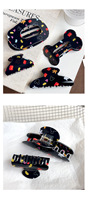 Pince à cheveux noire à motif de dessin animé, motif Mickey mignon, pince requin, accessoires capillaires quotidiens pour femmes pour coiffures mi-attachées