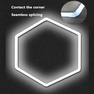 Lumières hexagonales à LED rechargeables <span class=keywords><strong>Automobile</strong></span> Atelier <span class=keywords><strong>Garage</strong></span> Travail Voiture Réparation Éclairage Alimentation AC - Product Image 4