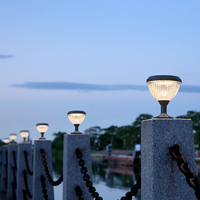 Lampe de jardin la plus populaire Lumière solaire de jardin en aluminium antique Lumières de jardin Lampe à led étanche pour l'extérieur