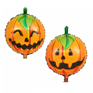 Distributeur de ballons citrouille Happy Halloween en feuille d'hélium - Product Image 2
