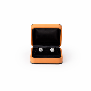 Boîte à boucles d'oreilles de luxe, style minimaliste personnalisé, boîte cadeau en similicuir, insert en velours, logo en relief, service OEM accepté - Product Image 3