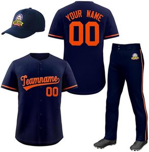 Tontons Factory Custom Team Name Baseball Jersey Pants Suit <b>Softball</b> Clothing Unisex <b>Uniform</b> Shirts Tops Set 100% Polyester - Product Image 5
