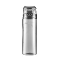 Bouteille d'eau en plastique 500ml, contenant avec logo personnalisable, pour l'extérieur, 1 couche, protection à ressort