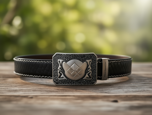 Boucle de ceinture carrée en argent noirâtre, grande taille, 5,0 cm - Product Image 2