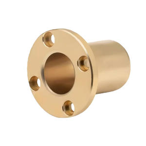 บูชทองเหลืองแบบมีหน้าแปลน ขนาดเส้นผ่านศูนย์กลางภายใน 6~30 มม.  แบบไม่ต้องใช้น้ำมันหล่อลื่น ทนทานต่อการสึกหรอ ใช้เป็นลูกปืนนำทาง - Product Image 5
