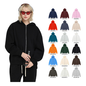 Sweat à capuche en polaire de haute qualité avec fermeture éclair, sweat à capuche chaud pour l'hiver, fabriqué en Chine, sweat à capuche unisexe, logo personnalisé - Product Image 6