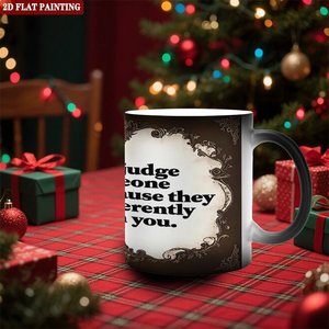 Magic Mug Frosted Black 11oz <b>Ceramic</b> Heat Activated Color Changing Office <b>Cup</b> - Product Image 2