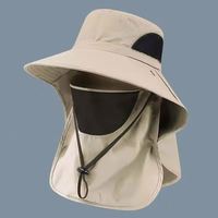 Sombreros de Sol de Verano con Protección UV, Gorra de Pesca y Caza al Aire Libre para Hombres y Mujeres, Gorra de Senderismo y Camping con Visera y Solapa para el Cuello, Sombrero de Pescador