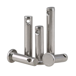 Thép carbon Đầu phẳng đầu tròn Hitch <span class=keywords><strong>Pin</strong></span> rãnh kết thúc với lỗ Nhà máy cung cấp clevis <span class=keywords><strong>pin</strong></span> với 1 LỖ 7 lỗ - Product Image 1