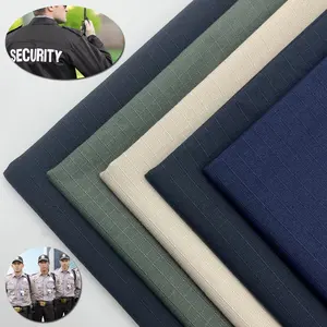 Lotto di stock uniforme di sicurezza tessuto ripstop ribstop poliestere/tessuti tessili di cotone per fornitore di produzione di abbigliamento all'ingrosso