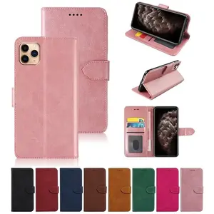 Classic PU Wallet Leather Case Mobile Phone For iPhone 6 7 8 X XS XR Max 11 12 13 14 15Pro mini Bags Flip Cover Accessories