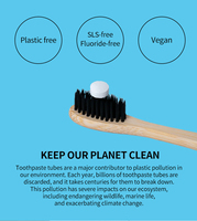 Comprimés de dentifrice naturel à la menthe fraîche de marque privée 62 onglets de recharge format voyage anti-carie à usage domestique