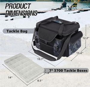 Échantillon gratuit - Boîtes de pêche imperméables extra larges Fit 7 3700 - Sacs de rangement pour matériel de pêche avec couvercle supérieur en EVA - Product Image 2